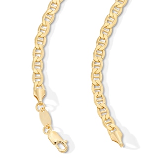 14K Semi-Solid Gold Bonded Mariner Chain - 22"