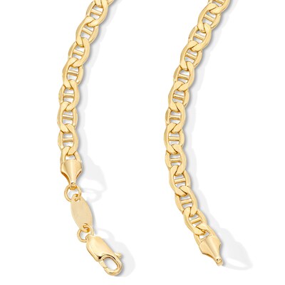 14K Semi-Solid Gold Bonded Mariner Chain - 22"