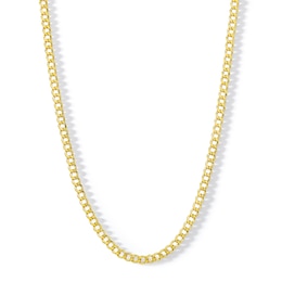 080 Gauge Curb Chain Necklace in 14K Hollow Gold Bonded Sterling Silver - 20&quot;