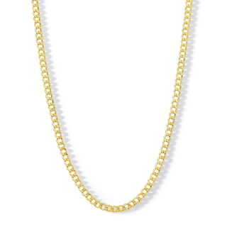 14K Hollow Gold Bonded Curb Chain - 20"