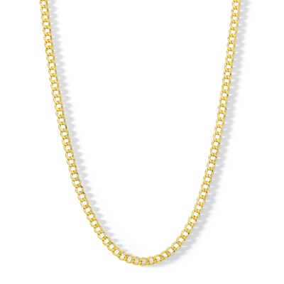 14K Hollow Gold Bonded Curb Chain - 20"