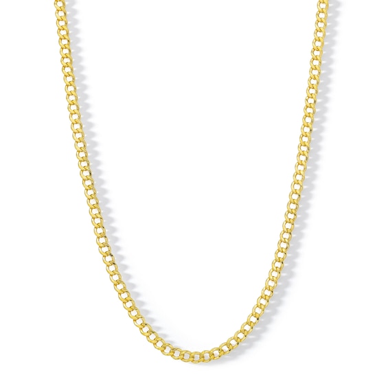 14K Hollow Gold Bonded Curb Chain - 20"