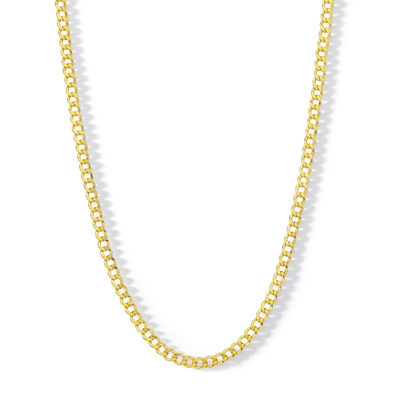 14K Hollow Gold Bonded Curb Chain - 20"