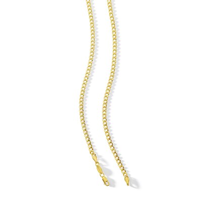 14K Hollow Gold Bonded Curb Chain - 20"