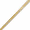 Thumbnail Image 1 of Reversible 040 Gauge &quot;I Love You&quot; Herringbone Chain Bracelet in 14K Gold Bonded Sterling Silver - 7.5&quot;