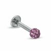 Thumbnail Image 0 of 014 Gauge Labret with Pink Crystals in Stainless Steel