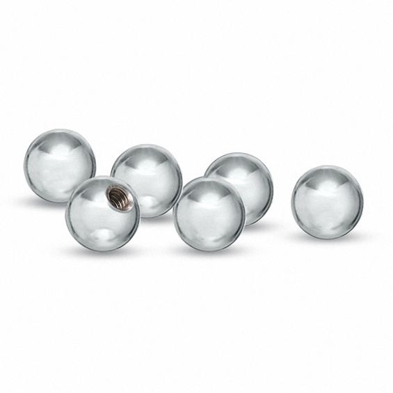 Solid Stainless Steel Replacement Body Balls (Six Pieces) - 14G