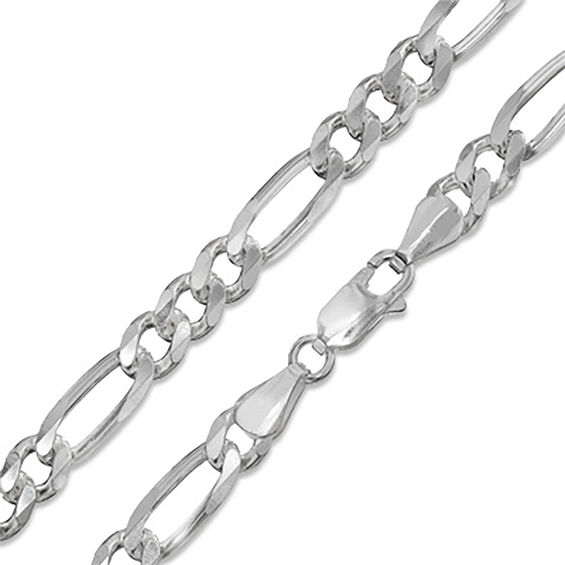 150 Gauge Figaro Chain Necklace in Sterling Silver - 26"