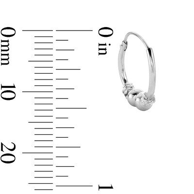 Sterling Silver Bali Continuous Hoops Trio