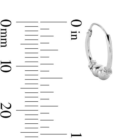 Sterling Silver Bali Continuous Hoops Trio