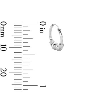 Sterling Silver Bali Continuous Hoops Trio