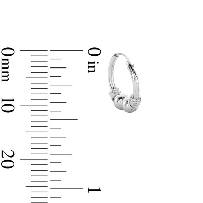 Sterling Silver Bali Continuous Hoops Trio
