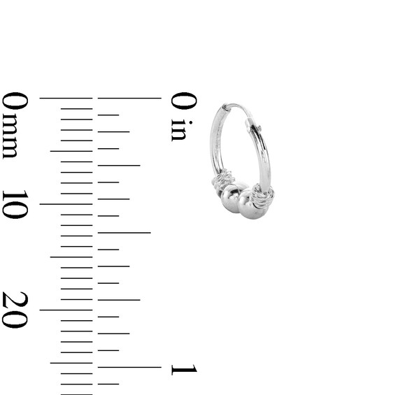 Sterling Silver Bali Continuous Hoops Trio