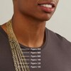 Thumbnail Image 3 of 14K Gold over Sterling Silver Reversible 4.5mm Pavé Figaro Chain Necklace - 24"