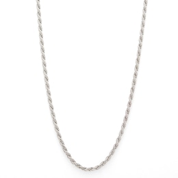 Made in Italy 040 Gauge Rope Chain Necklace in Solid Sterling Silver - 22&quot;