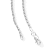 Thumbnail Image 4 of Sterling Silver Diamond-Cut Rope Chain Made in Italy - 22"