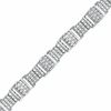 Thumbnail Image 1 of Cubic Zirconia Three Bar Bracelet in Sterling Silver - 9"