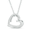 Thumbnail Image 1 of Cubic Zirconia Interlocking Heart Pendant in Sterling Silver