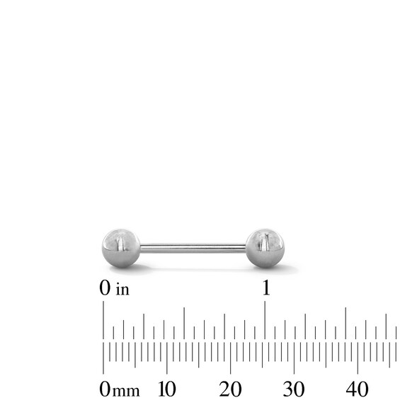 Solid Stainless Steel Barbell - 14G 5/8"