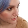 Thumbnail Image 1 of 14K Gold CZ Triangle Screw Nose Stud - 22G