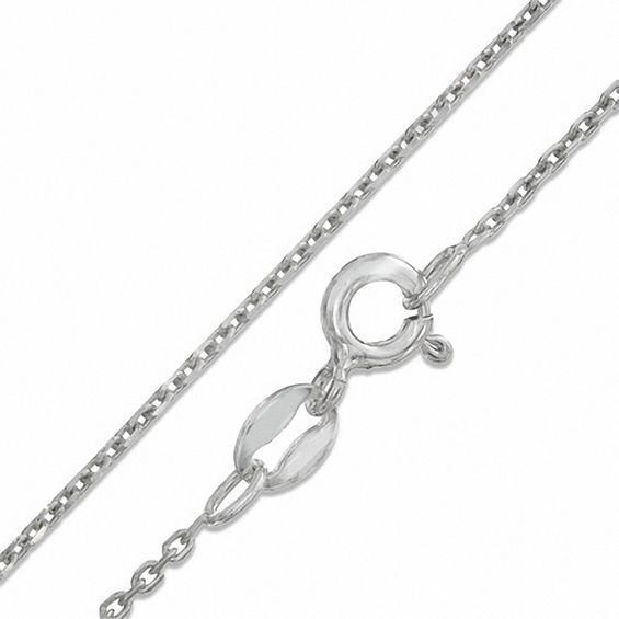 Sterling Silver 035 Gauge Cable Chain Necklace - 18"