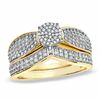 3/8 CT. T.W. Diamond Round Composite Bridal Set in 10K Gold