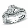 3/8 CT. T.W. Diamond Bypass Bridal Set in 10K White Gold
