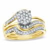 3/8 CT. T.W. Diamond Swirl Bridal Set in 10K Gold