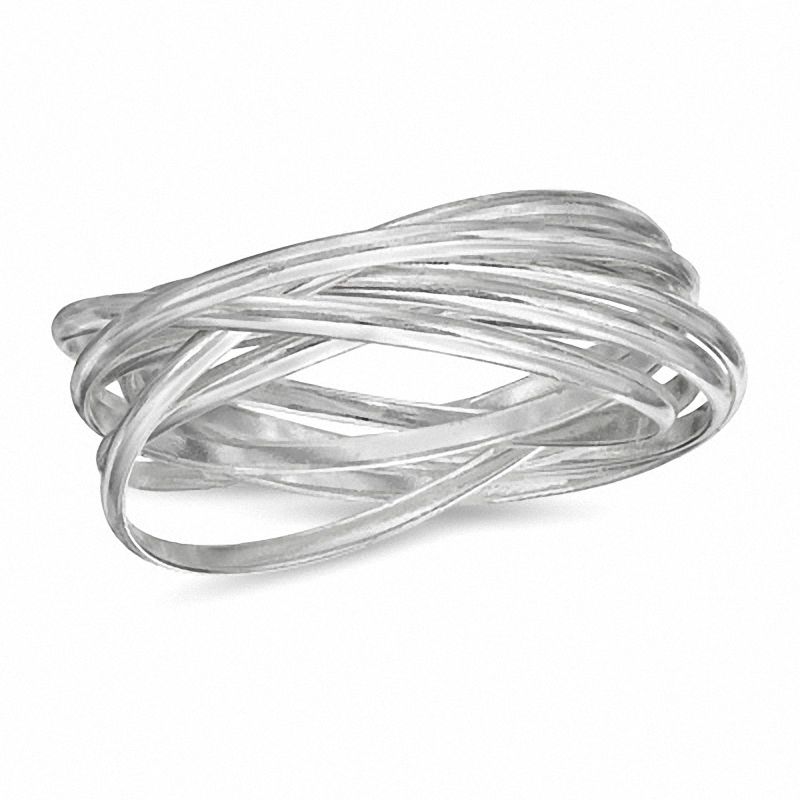 Tangled Bands Ring in Sterling Silver - Size 7