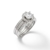 Thumbnail Image 2 of 7mm Cubic Zirconia Frame Bridal Set in Sterling Silver