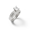Thumbnail Image 1 of Princess-Cut Cubic Zirconia Bridal Set in Sterling Silver