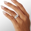 Thumbnail Image 2 of Princess-Cut Cubic Zirconia Bridal Set in Sterling Silver