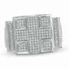 Thumbnail Image 1 of 1/2 CT. T.W. Composite Diamond Cross Ring in Sterling Silver