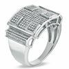 Thumbnail Image 1 of 1/2 CT. T.W. Composite Diamond Cross Ring in Sterling Silver