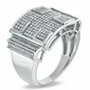 Thumbnail Image 2 of 1/2 CT. T.W. Composite Diamond Cross Ring in Sterling Silver