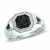 1/3 CT. T.W. Enhanced Black and White Diamond Ring in Sterling Silver - Size 10.5