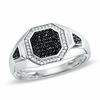 Thumbnail Image 1 of 1/3 CT. T.W. Enhanced Black and White Diamond Ring in Sterling Silver - Size 10.5