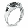 1/3 CT. T.W. Enhanced Black and White Diamond Ring in Sterling Silver - Size 10.5