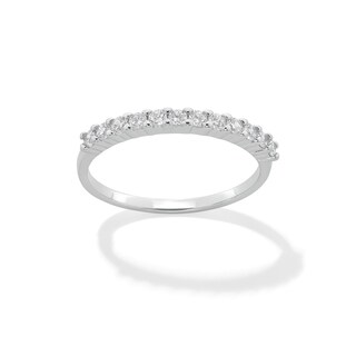 2mm Cubic Zirconia Stackable Ring in Sterling Silver