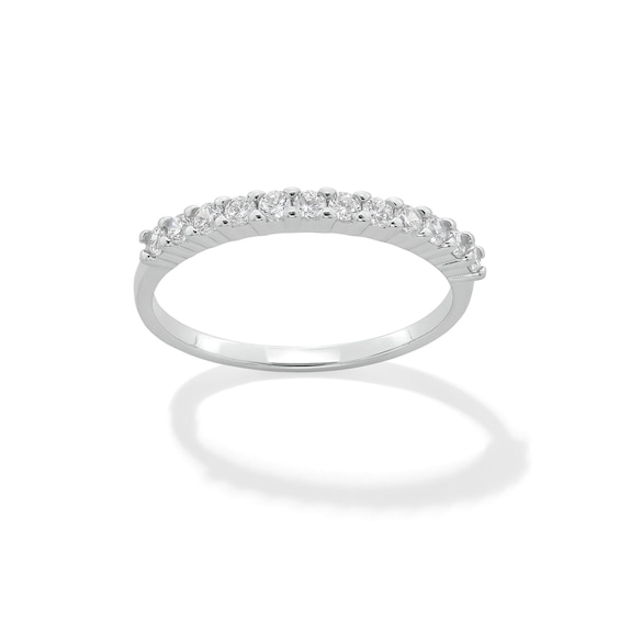 2mm Cubic Zirconia Stackable Ring in Sterling Silver