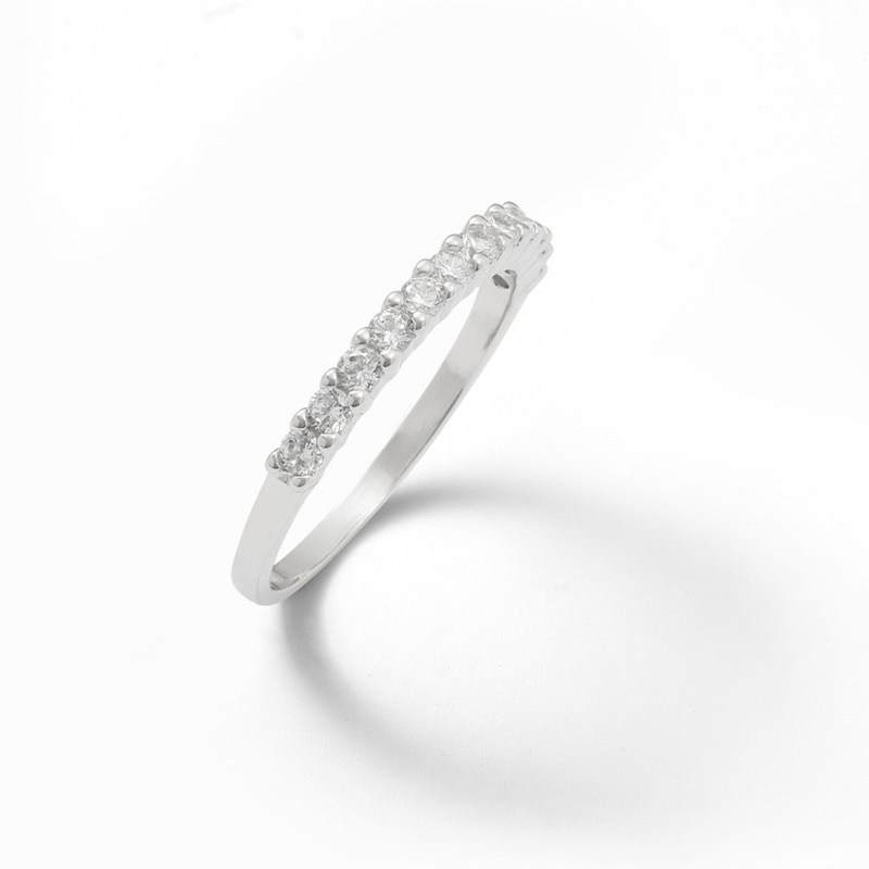2mm Cubic Zirconia Stackable Ring in Sterling Silver