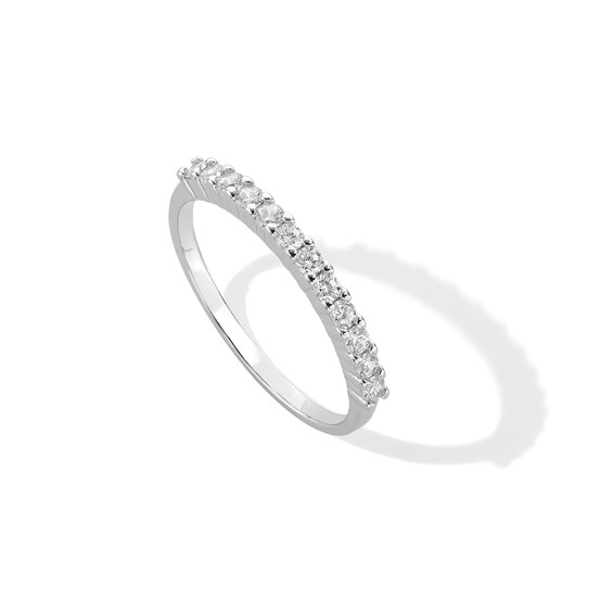 2mm Cubic Zirconia Stackable Ring in Sterling Silver