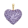 Thumbnail Image 0 of Lavender Crystal Heart Necklace Charm in 10K Gold