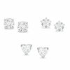 5mm Cubic Zirconia Stud Earrings Set in Sterling Silver