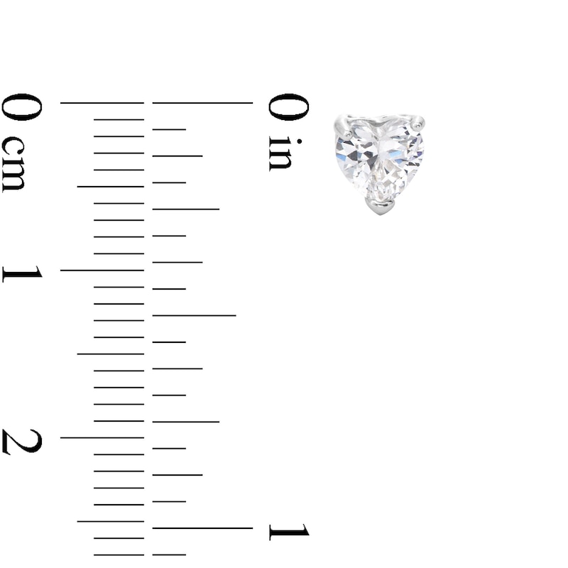 5mm Cubic Zirconia Stud Earrings Set in Sterling Silver