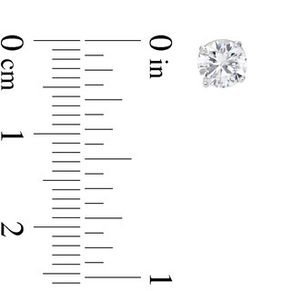 Solid Sterling Silver 5mm Multi-Shape CZ Three Pair Stud Earrings Set