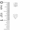 6mm Cubic Zirconia Stud Earrings Set in Sterling Silver