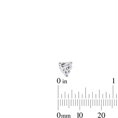 6mm Cubic Zirconia Stud Earrings Set in Sterling Silver