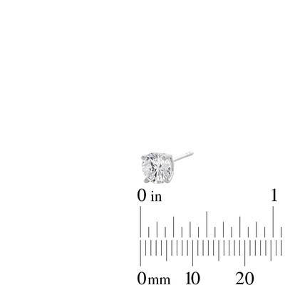 6mm Cubic Zirconia Stud Earrings Set in Sterling Silver