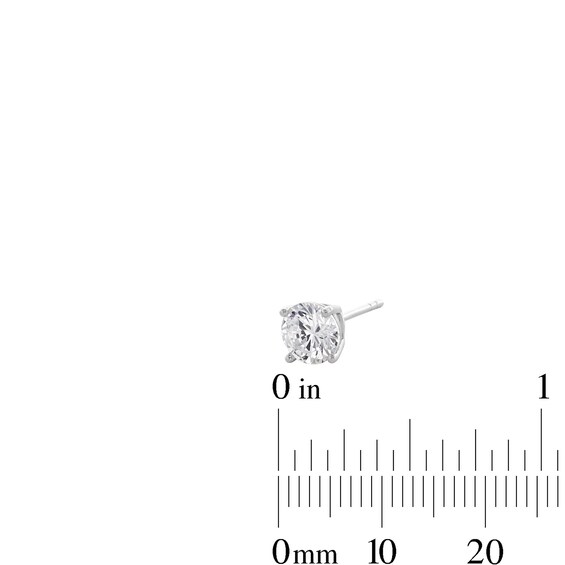 6mm Cubic Zirconia Stud Earrings Set in Sterling Silver
